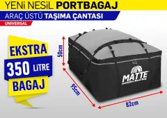 Araç Üstü Tavan Çantası Port bagaj 350 Litre